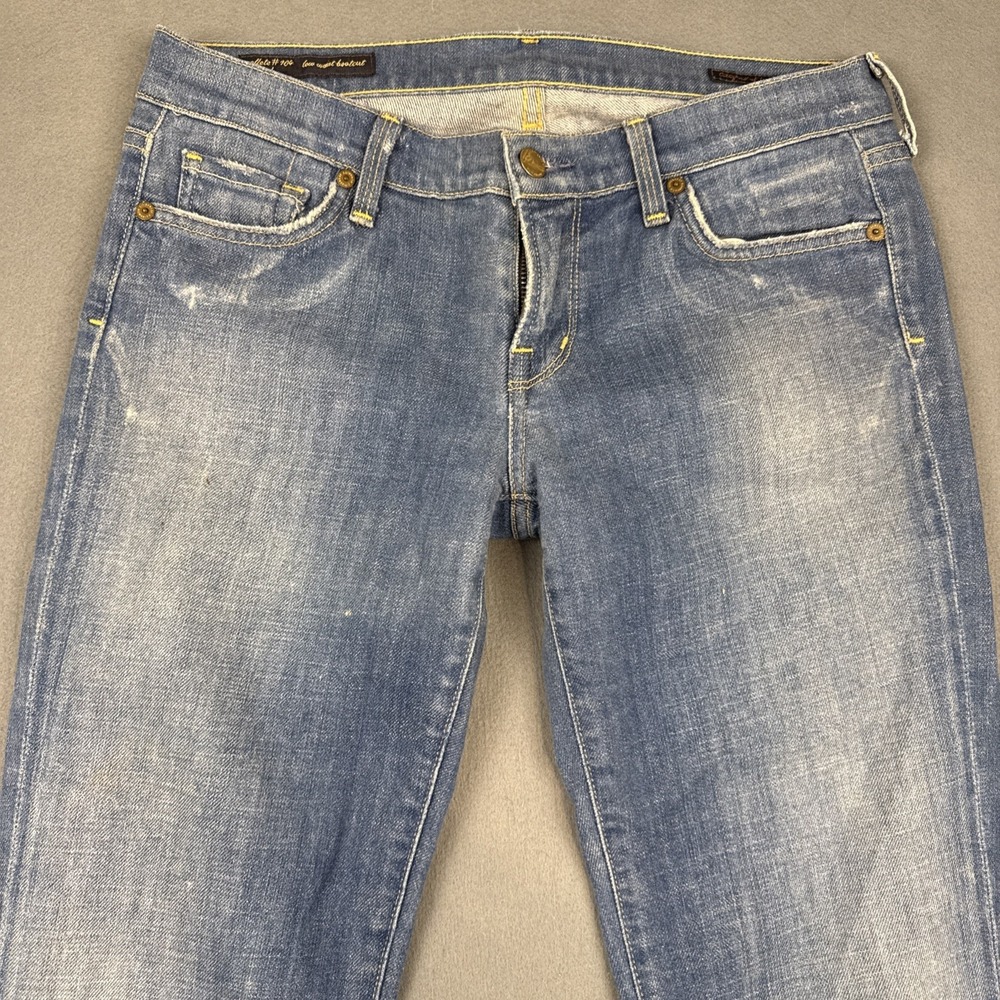 citizens of humanity women's 30 jeans bOOT lOW wAIST cOLLEGE #4  vtg y2K - Picture 4 of 12